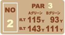 東コースHole.2ヤーテージ