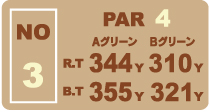 東コースHole.3ヤーテージ