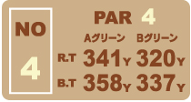 東コースHole.4ヤーテージ