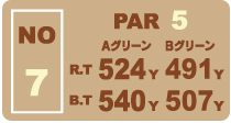 東コースHole.7ヤーテージ