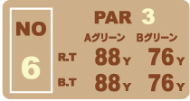 西コースHole.6ヤーテージ