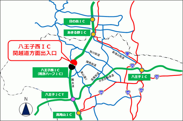 GMG八王子ゴルフ場　地図